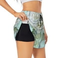 thumbnail image 3 of Lsque Vintage Rose1 Printed Women's Running Shorts with Liner Pockets,Elastic Quick Dry Workout Athletic Gym Yoga Shorts,Womens High Waist Shorts-XX-Large, 3 of 9