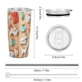 thumbnail image 2 of 20oz Insulated Stainless Steel Tumbler,Snowman Christmas Tree Elk Double Wall Vacuum Travel Coffee Mug, 2 of 8