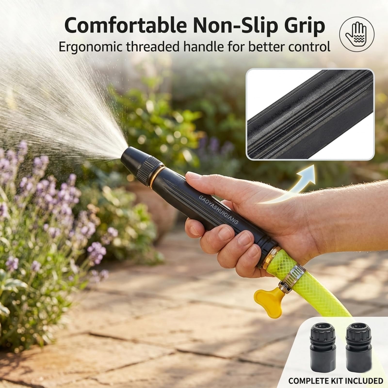 Home high-Pressure car wash Water Gun with Booster Nozzle, Upgraded Car Wash Water Gun Garden Hose Sprayer, for Watering Plants and Vegetables, and Car Washing