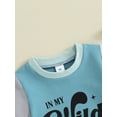 thumbnail image 6 of Suealasg Toddler Boy Shorts Sets Baby Boy Clothes Round Neck Short Sleeve Letter Print Tops + Elastic Waist Shorts 2Pcs Kids Summer Clothing, 6 of 9