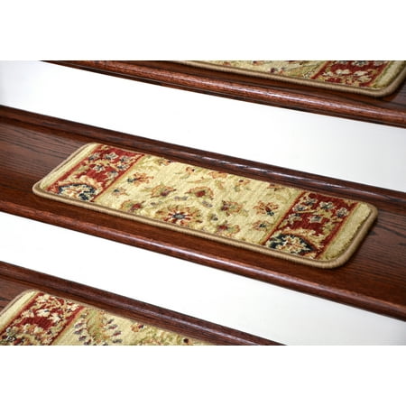 - Dean Premium Super Soft Nylon Carpet Stair Treads/Runner Rugs - Renaissance Antique - Set of 15 - 20