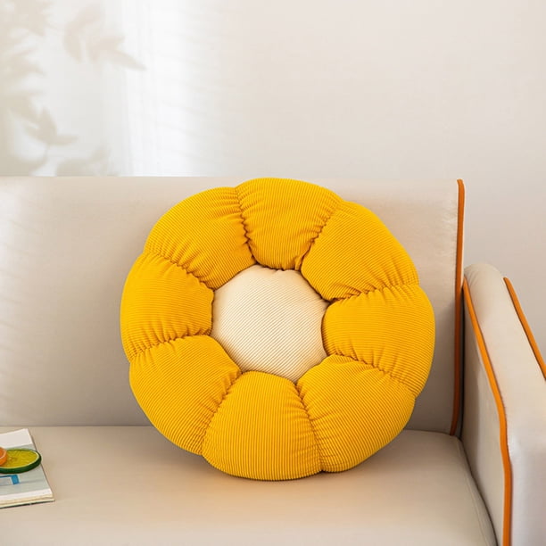 Cojín de flores para sala de estar, oficina, tatami, cojín de flores de sol, cojín, almohada y cojín de respaldo para asiento.