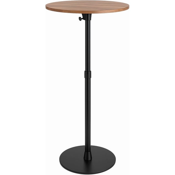 Bar Table 15.75inch Small Round Top Adjustable Height 22.64-33.46in Multifunctional Side Table for Pub Bar Dining Bistro Cafe