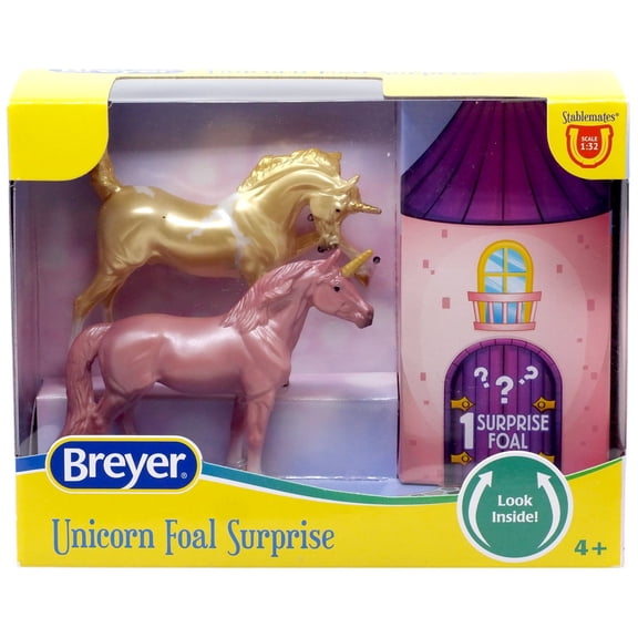 Stablemates Unicorn Foal Surprise Figure Set (Pink & Gold)