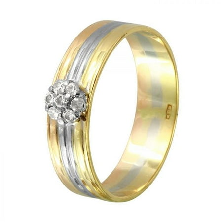 Foreli 0.12CTW Diamond 14K Three tone Gold Ring