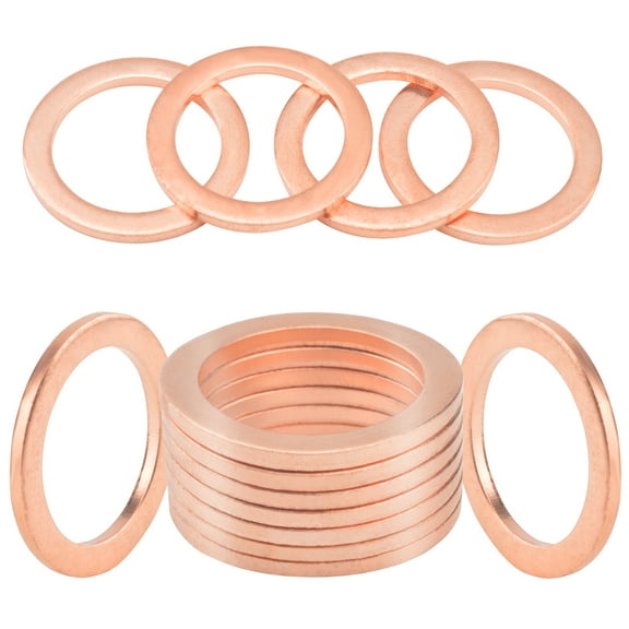 20 PCS M14 Drain Plug Gasket, Compression Washer Drain Plug, red Copper Compression Washer, Universal M14 Drain Plug.