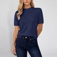 thumbnail image 2 of CAIXIA Short Sleeve Sweaters for Women Lightweight Loose Business Casual Tops, 2 of 5