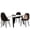 Fuax Marble Table Grey Fabric Chairs, variant on Homy Casa 63 inch Modern Dining Set, Dining Table with 4 Chairs, Beige Fabric