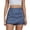 Dark Blue, variant on Casual Skirt for Women Mini Skirt Denim Wrap Crinkle High Waist Built In Short Liner Stretch Sturdy Fall Daily Street Outdoor Women Clothings