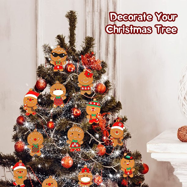 Newest Gingerbread Man Christmas Tree Ornaments Hanging Pendant Xmas Cute Funny Kid Gift Home 2023 New Year Decor5 He Qiyong unisex
