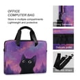 thumbnail image 4 of 16" Laptop Briefcase for Work Travel Laptop Shoulder Bag Carrying Handbag Laptop Case Purple Sky and Black Cat, 4 of 8