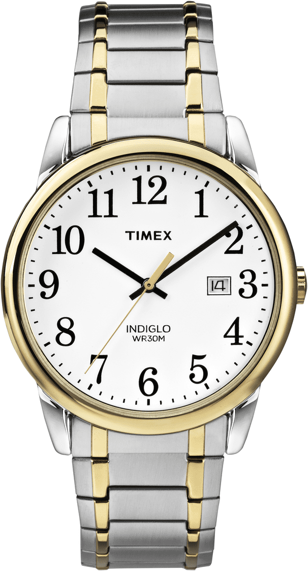 Timex Timex Men's Easy Reader 38mm Watch TwoTone Case White Dial