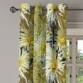 thumbnail image 3 of Ambesonne Floral Grommet Curtain, Abstract Art Style Asters, 50"x120", Mustard Khaki Black, 3 of 5