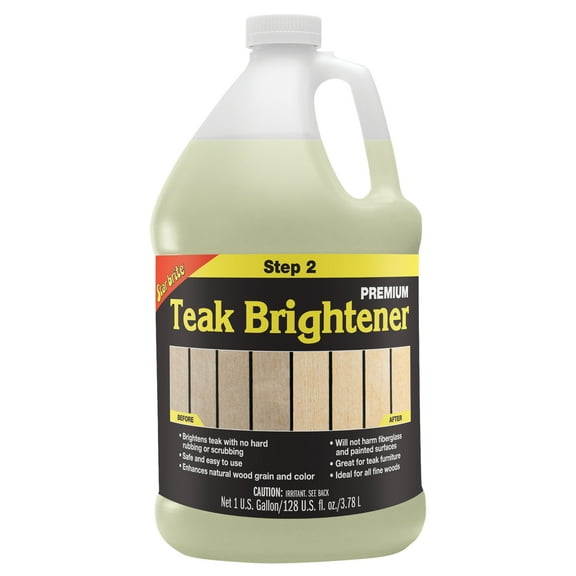 Star brite Premium Teak Brightener - Enhances Natural Wood Grain