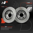 thumbnail image 5 of A-Premium 10.87 in (276.00 mm) Front Vented Disc Brake Rotors + Ceramic Pads Kit Compatible with Select Mitsubishi & Chrysler & Dodge Models - Outlander, Lancer, Eclipse, Galant, Sebring, 6-PC Set, 5 of 9