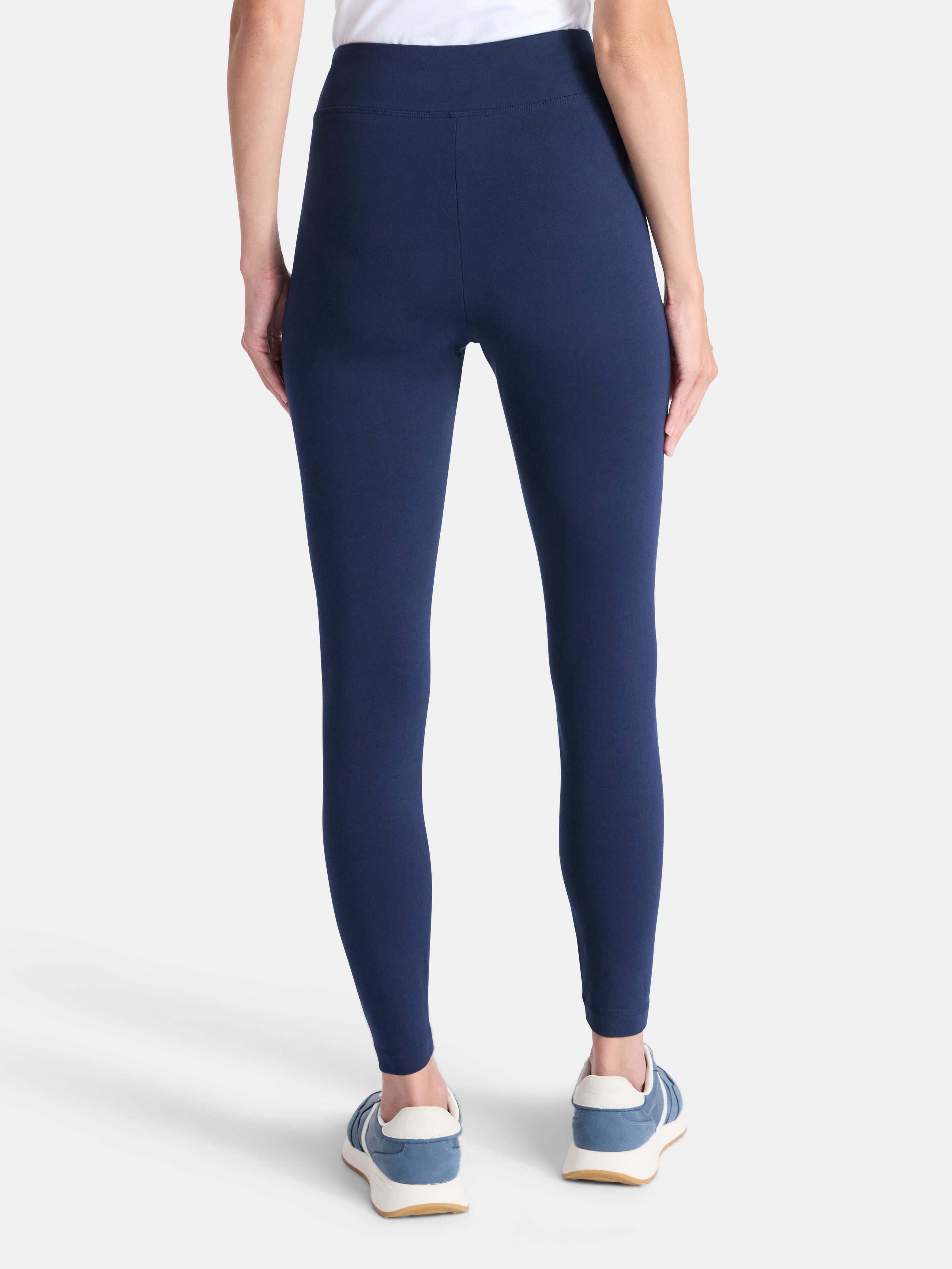 Time and Tru Women's High Rise Leggings, 27'' Inseam, 3-Pack, Sizes XS-XXXL