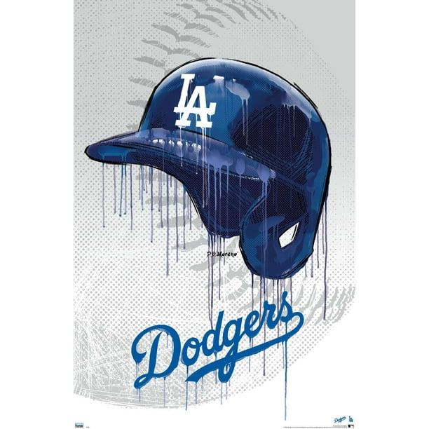 Mlb Los Angeles Dodgers Drip Helmet, Los Angeles Dodgers Shower Curtain