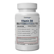 #1 Vitamin B6 - Powerful 50mg, 120 Vegetable Capsules - Formulated and Manufactured in USA - 100% Money Back Guarantee
