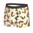 thumbnail image 2 of Wukai Boho Chicken Print Men’s Underwear Breathable Boxer Briefs,&nbsp;Moisture Wicking & Breathable-Medium, 2 of 7