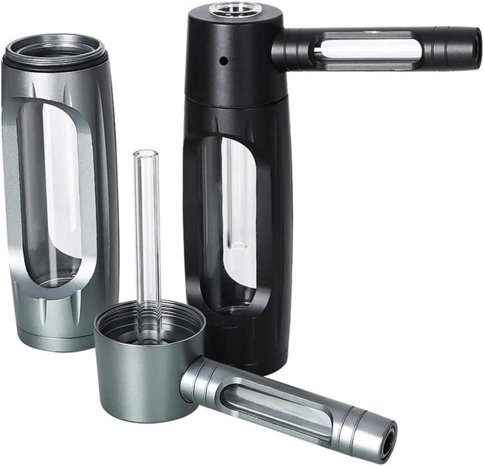 Luxury Aluminum/Glass Water Bottle - Co Water Bottle With Aluminum Alloy Exterior and Glass Interior - Ensures Your Drinks Remain Pure and Free from Any Metallic Taste (Gray)