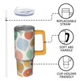 thumbnail image 3 of 30oz Holiday Tumbler with Lid and Straw, Stainless Steel Cup with Handle Plaid Travel Mug, Christmas Presents, 3 of 5