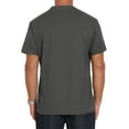 thumbnail image 3 of INSPIRE CHIC Men's Henley Shirt Breathable Short Sleeve Button Down T-Shirts L Dark Gray, 3 of 6