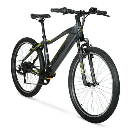 Hyper Bicycles 26u0022 36V Electric Mountain Bike for Adults, Pedal-Assist, 250W E-Bike Motor, Black