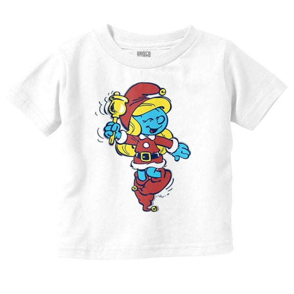 Smurfette Christmas Ms. Santa Claus Toddler Baby Girl T Shirt Brisco Brands 6M