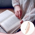 thumbnail image 6 of 8 Pcs Beadable Bookmarks DIY Metal Blank Bar Bookmark for Beads 4 Colors Filigree Feather Modern Bookmark Craft Zinc Alloy Bookmarks Pendant Bar for Student Teacher Supplies, 6 of 7