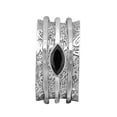 thumbnail image 1 of 6X3MM Marquise Blue Sapphire 925 Silver Meditation Men Women Spinner Ring, 1 of 2