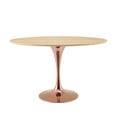 thumbnail image 2 of Modway Lippa 47" Oval Wood Dining Table in Rose Natural, 2 of 3