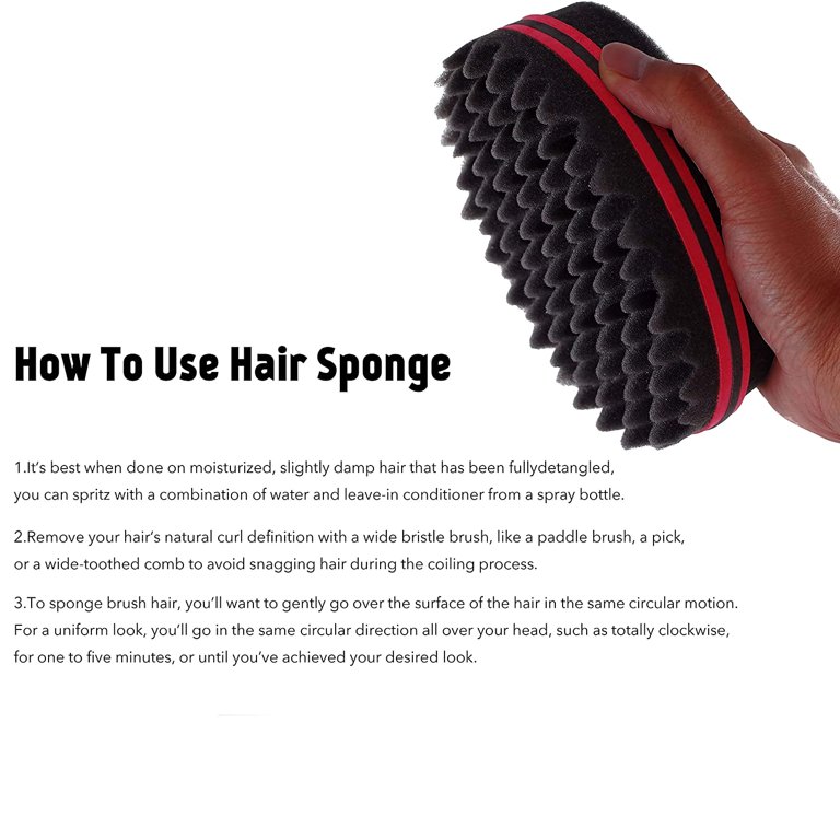 Sponge Brush for Hair,Curling Sponge for Black Men and Women,Hair Twist  Sponge for Dreadlock and Afro Hair