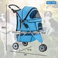thumbnail image 7 of Bestpet Pet Stroller for Medium and Small Dogs, Foldable, 3 Wheels, Waterproof, Blue, 7 of 7