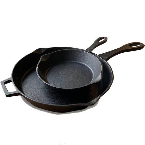 Bayou Classic® 7456 10-in and 14-in Cast Iron Skillet Set