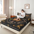 thumbnail image 4 of Homewish Flying Butterflies Boy Girl 4pcs Bed Sheets,Botanical Plants Mushroom King Sheets,Vintage Chic Floral Flowers Super Cozy Sheet Set,Breathable Home Decor, 4 of 7