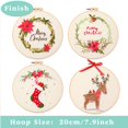 thumbnail image 3 of Kit de bordado REEWISLY Christmas 4 Set con anillos e hilos, 3 of 6