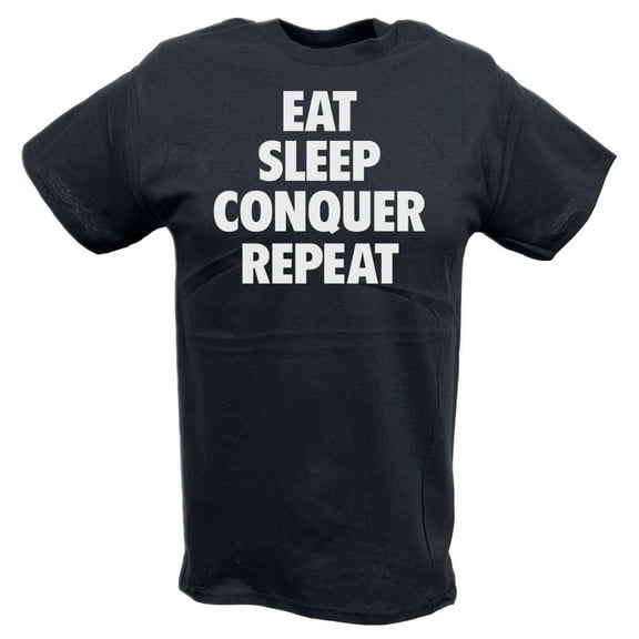 Brock Lesnar Eat Sleep Conquer Repeat Mens Black T-shirt 5XL