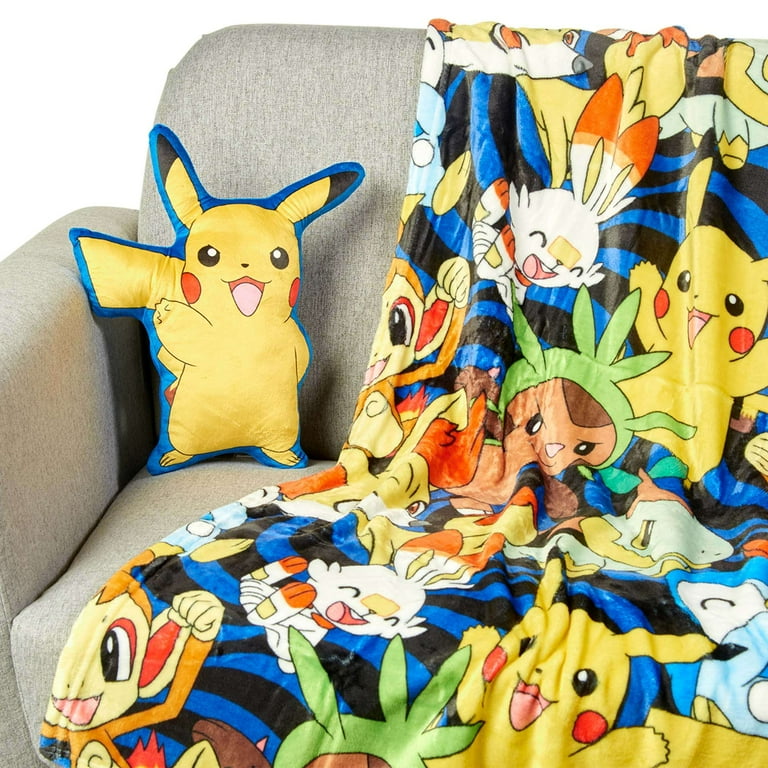 Pokemon pillow top and blanket