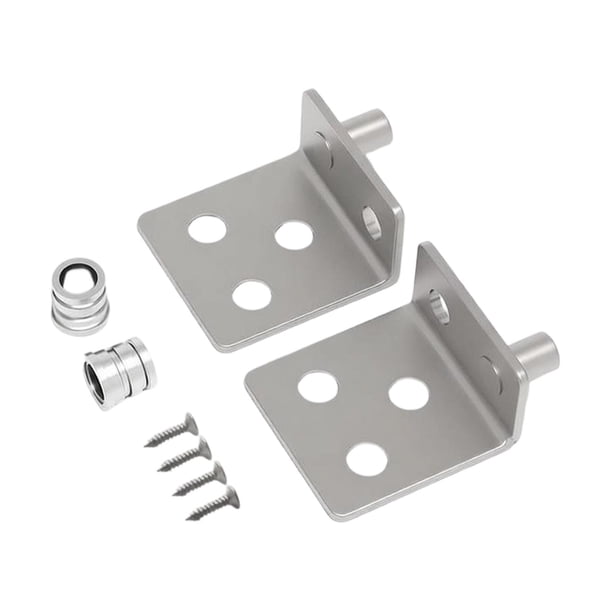 2 soportes en forma de L para esquinas de madera, conectores de ángulo para muebles, estantes, Plata