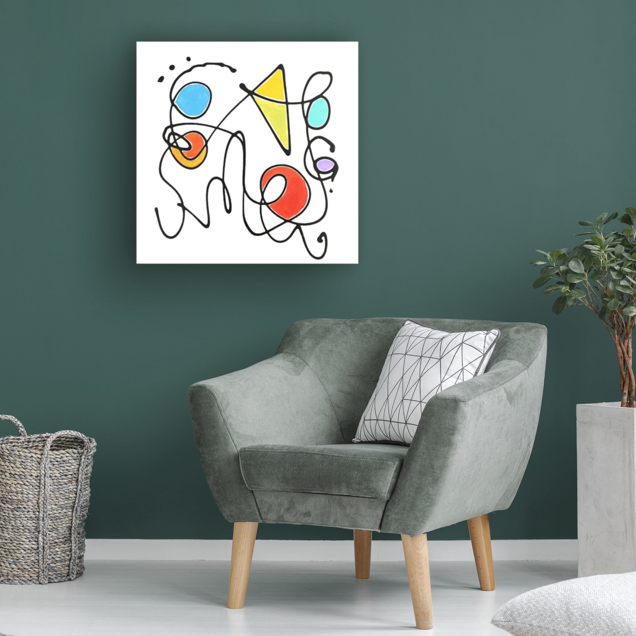 Canvas Wall Art - Sharon Pierce McCullough 'Be Happy' Wall Art for Living Room, Bedroom, or Office Décor by Trademark Fine Art - 14 x 14 Inches