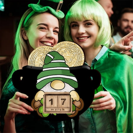 

St. Patricks Day Wooden Hanging Sign Living Room Holiday Home Decoration Wooden Sign Pendant Green