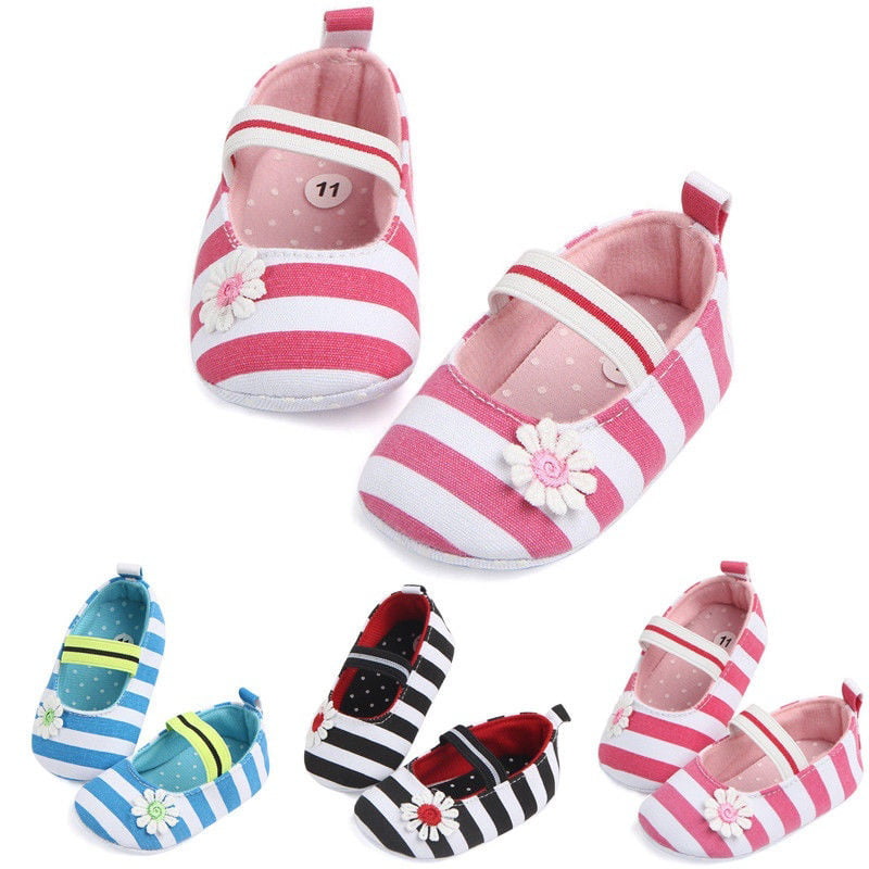 Toddler Newborn Baby Girl Princess Crib Shoes Soft Christening Pram Prewalker K0 