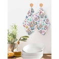 thumbnail image 2 of Easter Gnomes Eggs Kitchen Dish Towels for Drying Dishes Set of 2, Bunny Ears Spring Flowers Country Rustic Waffle Weave Microfiber Hand Tea Bathroom Towels Quick Dry & Absorbent Towel 12x12, 2 of 7