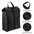 thumbnail image 3 of Uxcell Shoe Bags for Travel, Portable Shoe Bag with Zipper for Travel, Black 3 Pack, 3 of 5