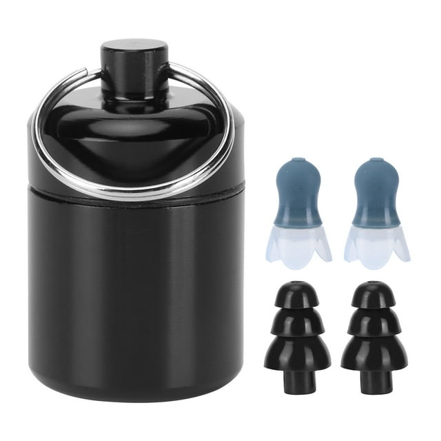 Tapones para los oídos impermeables con filtro de reducción de ruido Protector de tapones para los oídos reutilizables para nadarTapón para los oídos voladores gris
