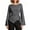 Gray, variant on Women's Striped Tee Long Sleeve T Shirts Cinched Tie Waist Tops Wrap Tops for Women