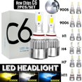 thumbnail image 1 of 2PCS nuevas Chips C6 LED faro de coche 3000K 6000K 8000K LED luces antiniebla IP67 12V H1 H3 H4 H7 H11 9006 9005 H13, 1 of 3