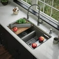 thumbnail image 4 of Karran Usa QUWS-880-BI 32-1/2" Undermount Double Basin Quartz Composite Kitchen Sink -, 4 of 7