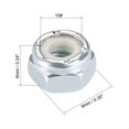 thumbnail image 2 of 10#-32 Nylon Insert Hex Lock Nuts Carbon Steel White Zinc Plated 25 Pcs, 2 of 5
