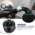 thumbnail image 2 of Motorcycle Handlebar Mount Clock 7/8" Chrome Waterproof Bike Motor Quartz Watch Aluminum Luminous Clock Moto Accessories, 2 of 5